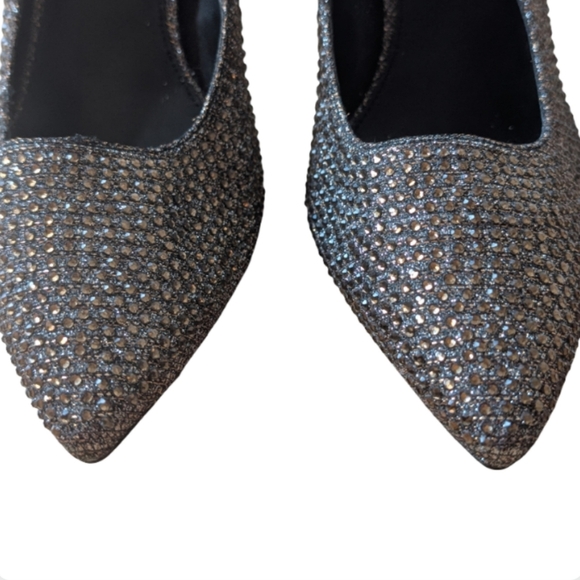Michael Kors Dorothy Flex Pumps Pointed Toe Star Perforations Metallic Size 10 - Picture 10 of 12